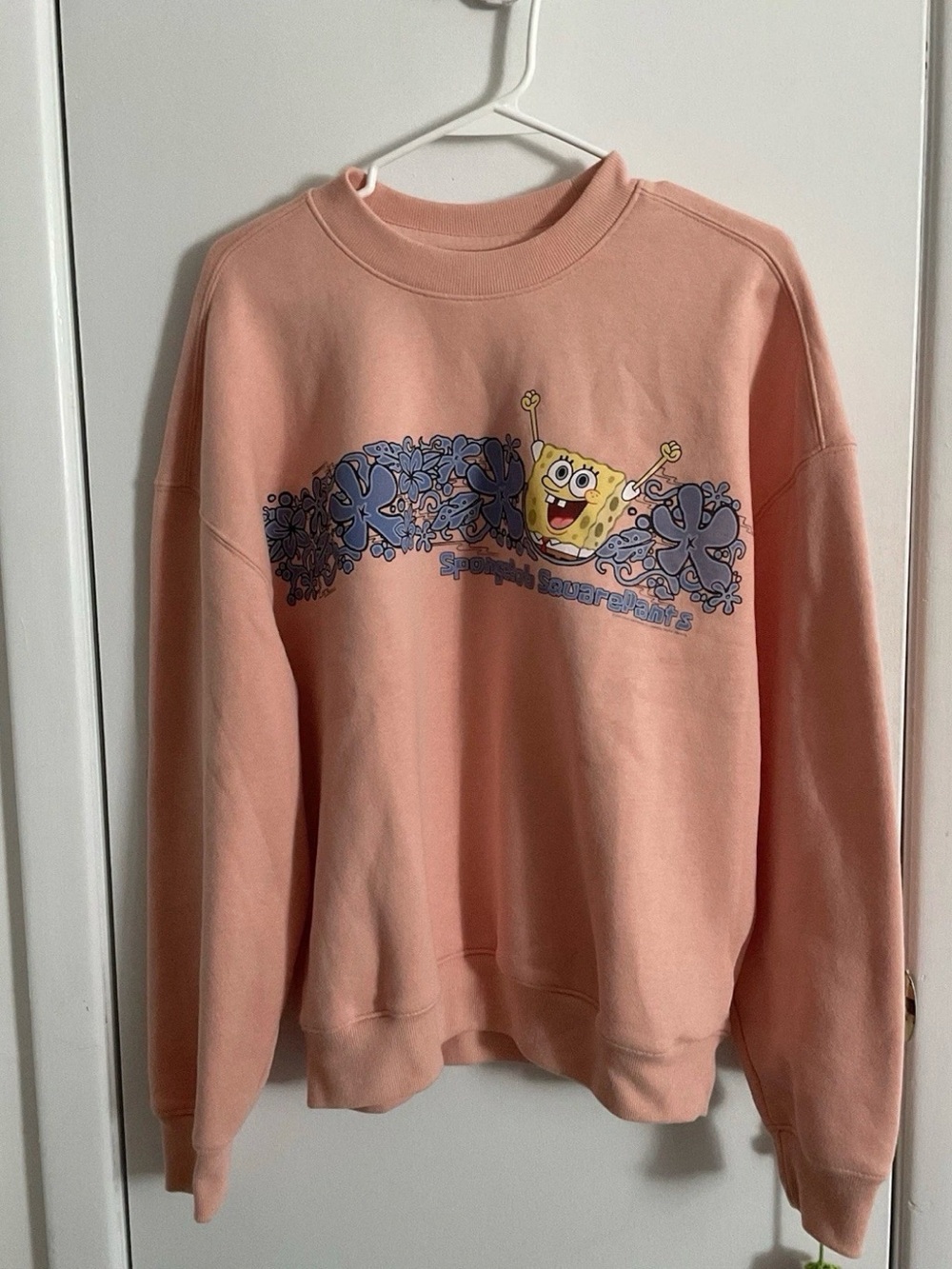 Hollister Boxy SpongeBob SquarePants Graphic Crew Sweatshirt S